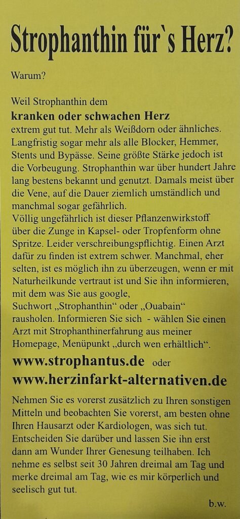 Strophantin fürs Herz